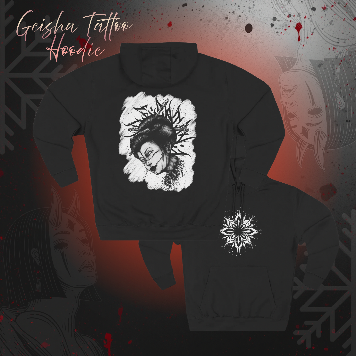 Geisha tattoo Hoodie