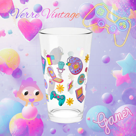 Verre vintage, 16oz - Année 90