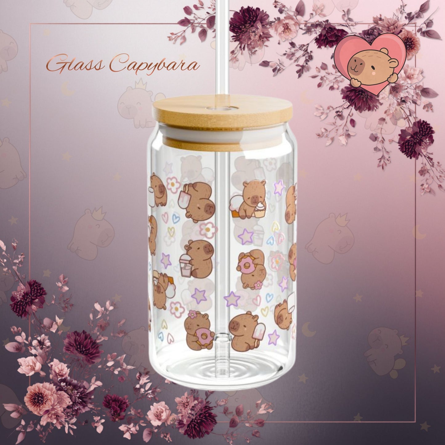 Glass Capybara 16oz